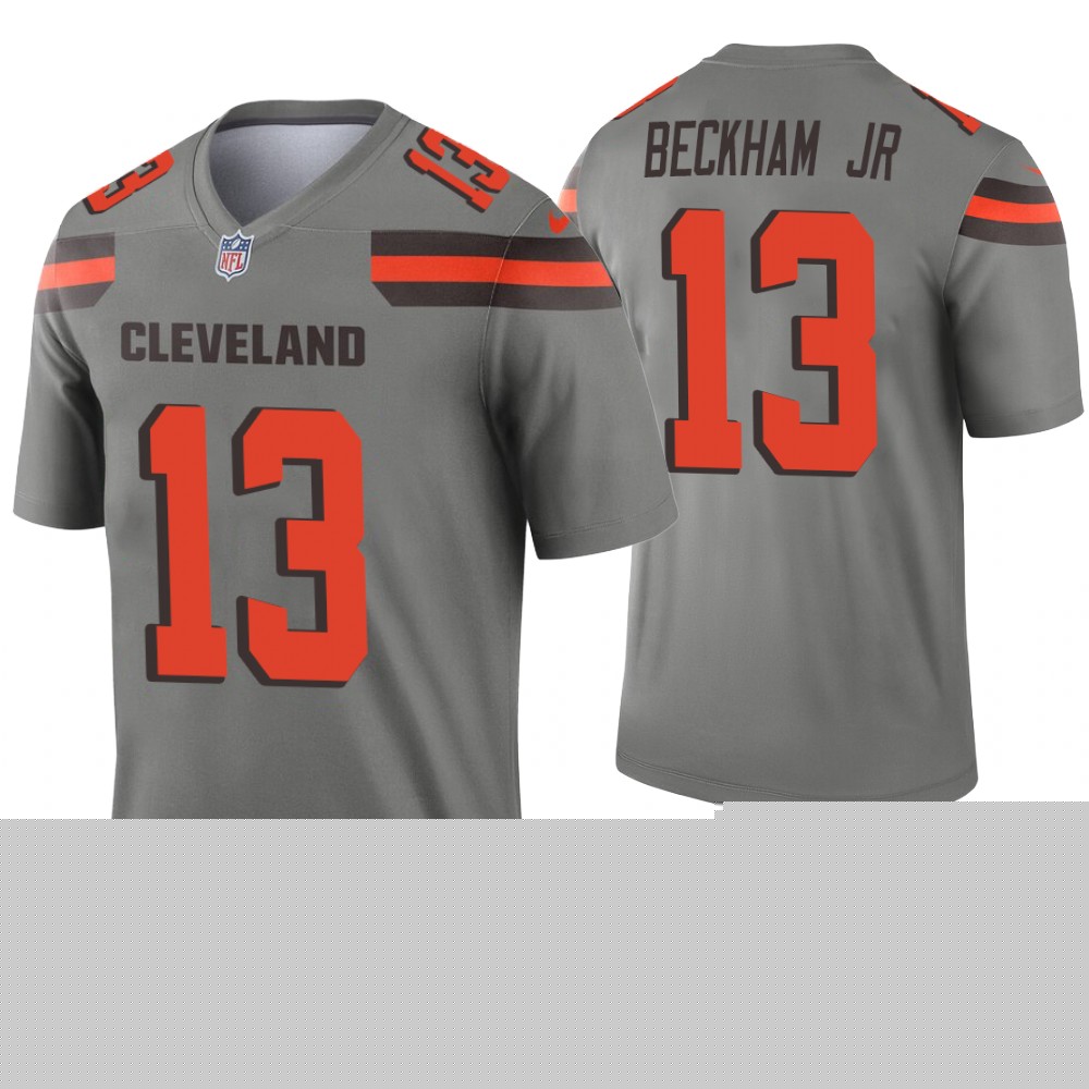 Men Cleveland Browns #13 Beckham Jr Nike grey Limited NFL Jerseys->new orleans saints->NFL Jersey